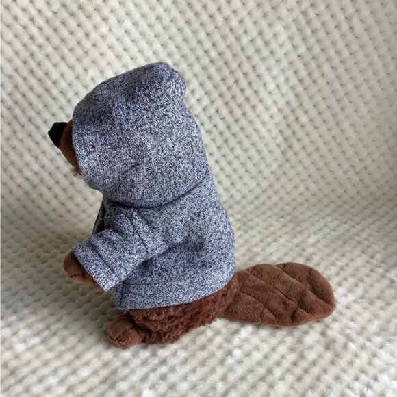 Roots Brown Stuffed Beaver with Gray Roots Hoodie - Picture 6 of 10